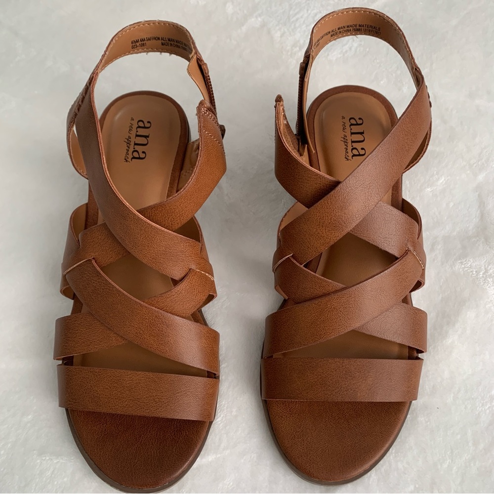 A.N.A A New Approach Saffron Brown Sandals